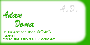 adam dona business card